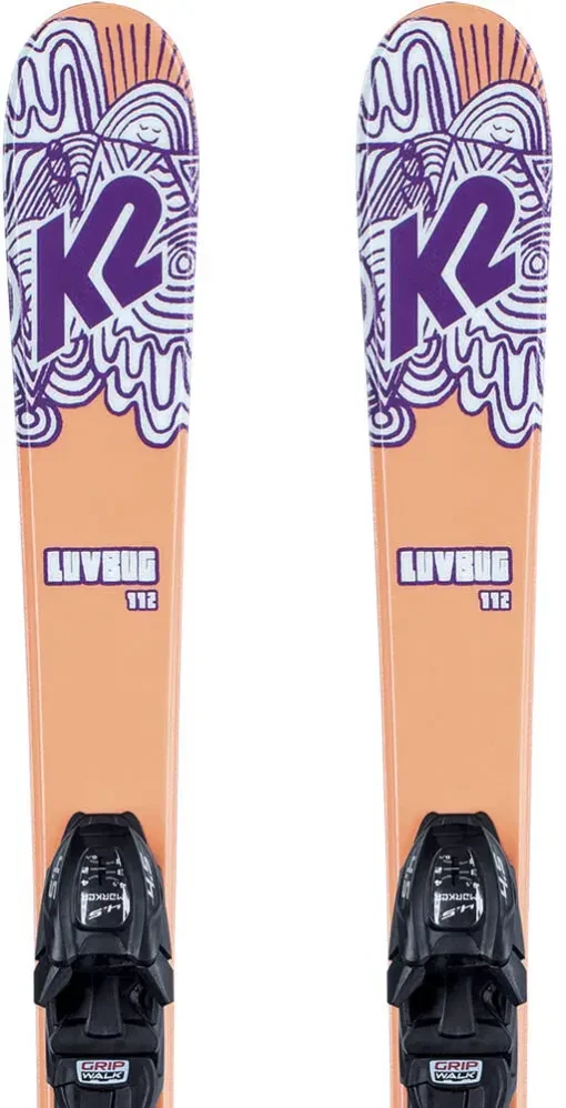 K2 Luv Bug Kids Skis + 4.5 FDT Bindings -Winter Sports Shop k2 luv bug kids skis 4 5 fdt bindings tf 1